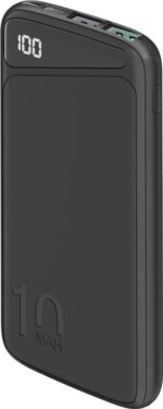 Goobay Ταχυφορτιστής Power Bank 10.000mAh PD & QC3.0 με Ψηφιακή Ένδειξη 2x USB Type A, 1x USB-C 22.5W Max. Μαύρο 53936