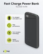 Goobay Ταχυφορτιστής Power Bank 10.000mAh PD & QC3.0 με Ψηφιακή Ένδειξη 2x USB Type A, 1x USB-C 22.5W Max. Μαύρο 53936 - Image 5