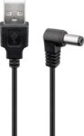 Καλώδιο USB Type A σε Βύσμα DC 5.5x2.1mm 0.5m Goobay 55157