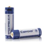 ΣΕΤ 2τμχ Επαναφορτιζόμενες Μπαταρίες Li-Ion 14500 1950mAh 1.5V με Υποδοχή Micro USB & Καλώδιο Φόρτισης KeepPower P1450U1