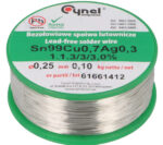 Cynel Κόλληση Χωρίς Μόλυβδο, 0.25mm 100gr Sn99Cu0.7Ag0.3 με Flux 3% Τήξη 227°C SAC0307-0.25/0.1