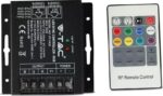 Controller για Ταινίες LED RGB 12/24VDC 288/576W με Τηλεχειριστήριο RF & Sync με Καλώδιο UTP V-TAC VT-2420