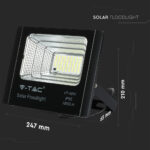 V-TAC 94008 Ηλιακός Προβολέας LED Ισχύος 40W 1050lm IP65 με Τηλεχειριστήριο Ψυχρό Λευκό 6400Κ Μαύρος - Image 2