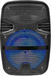 V-TAC 7735 Επαναφορτιζόμενο Ηχείο 8" 15W με Μικρόφωνο, Τηλεχειριστήριο και Φωτισμό RGB  Μαύρο