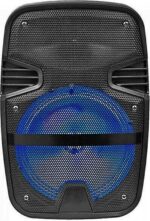V-TAC 7735 Επαναφορτιζόμενο Ηχείο 8" 15W με Μικρόφωνο, Τηλεχειριστήριο και Φωτισμό RGB  Μαύρο