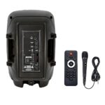V-TAC 7735 Επαναφορτιζόμενο Ηχείο 8" 15W με Μικρόφωνο, Τηλεχειριστήριο και Φωτισμό RGB  Μαύρο - Image 3