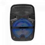 V-TAC 7735 Επαναφορτιζόμενο Ηχείο 8" 15W με Μικρόφωνο, Τηλεχειριστήριο και Φωτισμό RGB  Μαύρο - Image 4