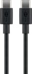 Καλώδιο Ταχείας Φόρτισης & Data USB-C Αρσενικό σε Αρσενικό 60W 1m Μαύρο Goobay 66318