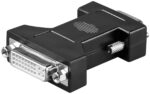Adaptor DVI-I Dual Link 24+5 Pin Θηλυκό σε VGA Αρσενικό Μαύρο Goobay 68029