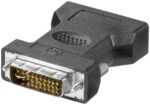 Goobay Adaptor DVI-I Dual Link 24+5 Pin Αρσενικό σε VGA Θηλυκό Μαύρο