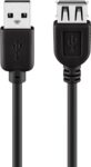 Καλώδιο Προέκτασης USB 2.0 Type A Αρσενικό σε Θηλυκό 1.8m Μαύρο Goobay 68903