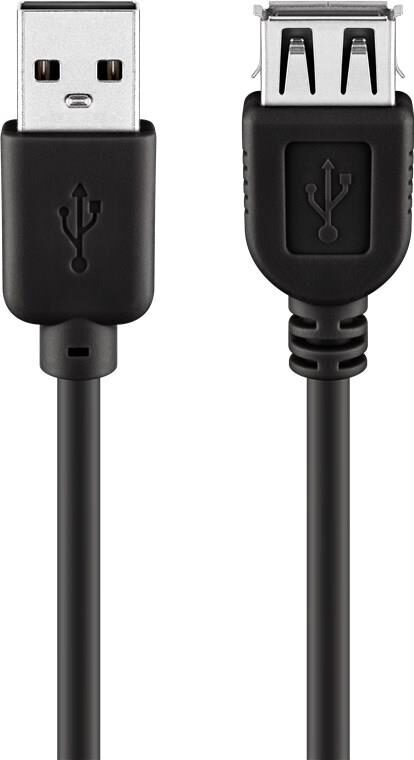 689031-o1.jpg Καλώδιο Προέκτασης USB 2.0 Type A Αρσενικό σε Θηλυκό 1.8m Μαύρο Goobay 68903 - Image 1