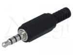 Βύσμα 2.5mm 4 Pin Αρσενικό Πλαστικό Καλωδίου Μαύρο Ninigi JC-135