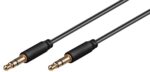 Καλώδιο 3.5mm Stereo Αρσενικό σε Αρσενικό με Βύσματα Slim 1.5m Μαύρο Goobay 69106
