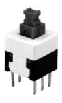 Πιεζοδιακόπτης Push ON 6P DPDT 7x7x12mm για PCB PS102