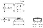 Microswitch TACT 4 Pin Push ON SPST-NO, 0.98N, SMT 6x6x3.1mm Omron B3FS-1000 - Image 2