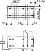 Ρελέ Ηλεκτρομαγνητικό 12VDC 8A 2 Επαφών N.C+N.O. 8 Pin για PCB RP421012 SCHRACK - Image 3
