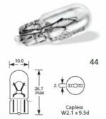 Λαμπάκι Πυρακτώσεως Χωνευτό Οχήματος T10 12VDC 5W W2.1x9.5d Lucas LLB501T - Image 2