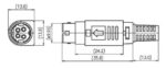 Βύσμα Τροφοδοσίας DC R7B 13.8mm 4 Pin 7.5A Αρσενικό Καλωδίου έως 6.5mm Κολλητό Ninigi PC-MDP-402-4P - Image 3