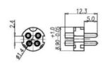 Βύσμα Τροφοδοσίας DC R7B 13.8mm 4 Pin 7.5A Αρσενικό Καλωδίου έως 6.5mm Κολλητό Ninigi PC-MDP-402-4P - Image 4