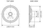 Μεγάφωνο Mini Φ56.7mm 0.50W RMS 25Ω Μαύρο Loudity LD-SP-5725 - Image 3