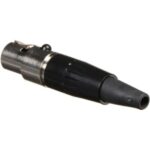 Βύσμα Mini XLR 3 Pin Θηλυκό Καλωδίου Μεταλλικό Μαύρο Ninigi MXLR-3G - Image 2