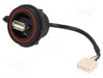 Υποδοχή USB 2.0 Type A Θηλυκό για Panel με Παξιμάδι IP68 Bulgin PX0843/A