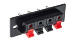 Τερματική Υποδοχή Ηχείων Stereo για Panel 63x19mm Μαύρη CC-210