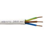 Ηλεκτρολογικό Καλώδιο H05VV-F 3x1.5mm² Εύκαμπτο Λευκό 100m Nexans 604315