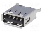 Βύσμα USB 2.0 Type A Θηλυκό Οριζόντιο για PCB Adam Tech USB-A-S-VT