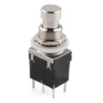 Πιεζοδιακόπτης ON-(ON) 6P DPDT Φ12.2mm για PCB Ninigi PS24212P