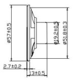 Μεγάφωνο Mini Φ57mm 0.50W RMS 8Ω Διαφανές Loudity LD-SP-5708 - Image 3