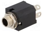 Βύσμα 6.3mm Mono Θηλυκό για Panel Πλαστικό Μαύρο JC-116