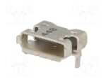 Βύσμα Micro USB 2.0 5 Pin Θηλυκό Οριζόντιο για PCB SMD Adam Tech MCR-AB1-S-RA-SMT-CS1-TR