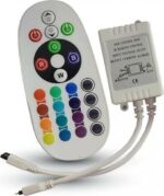 Controller για Ταινίες LED RGB 12/24VDC 72W με Τηλεχειριστήριο IR V-TAC 3265