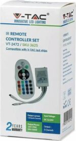Controller για Ταινίες LED RGB 12/24VDC 72W με Τηλεχειριστήριο IR V-TAC 3265 - Image 5