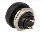 Πιεζοδιακόπτης Push ON 2 Pin SPST-NO, 1A/250VAC  Φ14mm Μαύρος Ninigi PS33BBK - Image 2