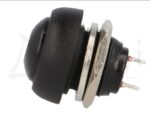 Πιεζοδιακόπτης Push ON 2 Pin SPST-NO, 1A/250VAC  Φ14mm Μαύρος Ninigi PS33BBK - Image 3