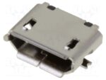 Βύσμα Micro USB 2.0 5 Pin Θηλυκό Οριζόντιο για PCB SMD Attend 207A-BBA0-R