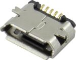 Βύσμα Micro USB 2.0 5 Pin Θηλυκό Οριζόντιο για PCB SMD Attend 207A-BBA0-R - Image 2