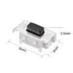 Microswitch TACT Γωνία 2 Pin Push ON SPST-NO, 6x3x3.5mm SMD PBS2019 - Image 2