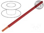 Καλώδιο Πολύκλωνο Συνδεσμολογίας 0.35mm, Χαλκός, Κόκκινη Μόνωση 1m BQ Cable LGY0.35-RD