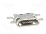 Βύσμα Micro USB 2.0 5 Pin Θηλυκό Οριζόντιο για PCB SMD Molex 47491-0001 - Image 3
