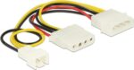 Καλώδιο 4 Pin Molex Θηλυκό σε 3 Pin Fan & 4 Pin Molex Αρσενικό