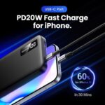 UGREEN Ταχυφορτιστής Power Bank 10.000mAh PD & QC3.0 με Ψηφιακή Ένδειξη 1x USB Type A, 1x USB-C 20W Max. Μαύρο PB311 25742 - Image 3
