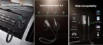 UGREEN Δέκτης Bluetooth 5.0 με Μικρόφωνο & Έξοδο 3.5mm, Τροφοδοσία από USB-A CM309 70601 - Image 2