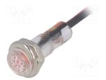 Ενδεικτική Λυχνία LED Κόκκινη Φ5.2mm 12V με Καλώδιο 10cm SCI R9-79L-11-12RED