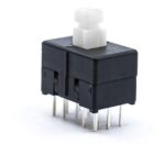 Πιεζοδιακόπτης ON-ON με Συγκράτηση 12P 4PDT 13.10x8.5x14.2mm για PCB E-Switch TL4201EEYA