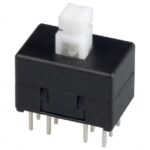 Πιεζοδιακόπτης ON-ON με Συγκράτηση 12P 4PDT 13.10x8.5x14.2mm για PCB E-Switch TL4201EEYΒ