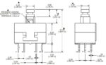 Πιεζοδιακόπτης ON-ON με Συγκράτηση 12P 4PDT 13.10x8.5x14.2mm για PCB E-Switch TL4201EEYΒ - Image 2